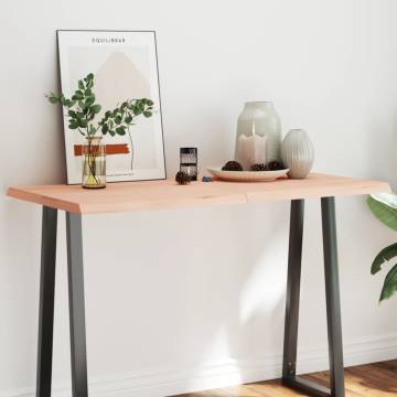 Table Top 120x60 cm - Untreated Solid Oak Wood Live Edge