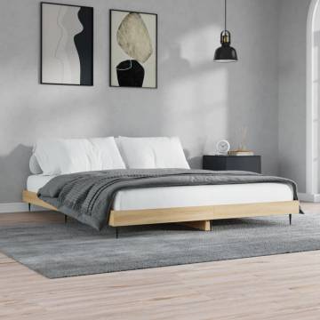 Sonoma Oak Bed Frame 120x200 cm - Stylish & Durable Design