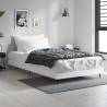 Bed Frame White 100x200 cm Engineered Wood Colour white Size 100 x 200 cm 