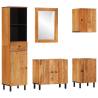 5 Piece Bathroom Cabinet Set Solid Wood Acacia Colour natural Number of 5 Material solid acacia wood 