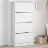 Shoe Cabinet with 4 Flip-Drawers White 80x21x163.5 cm Colour white Size 80 x 21 x 163.5 cm Quantity in Package 1 Number of 