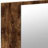 LED Bathroom Mirror Cabinet Smoked Oak 90x12x45 cm