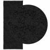 Shaggy Rug PAMPLONA High Pile Modern Black 80x200 cm