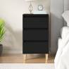 Stylish Black Bedside Cabinet - 40x35x70 cm | HipoMarket