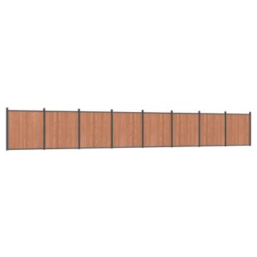 Fence Panel Brown 1391x186 cm WPC - Durable Garden Barrier