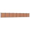 Fence Panel Brown 1391x186 cm WPC - Durable Garden Barrier