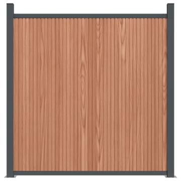 Fence Panel Brown 1391x186 cm WPC - Durable Garden Barrier