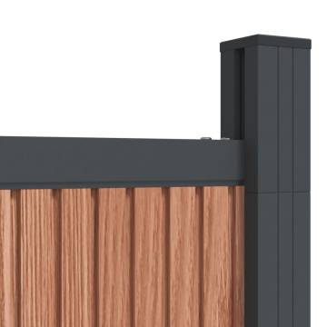 Fence Panel Brown 1391x186 cm WPC - Durable Garden Barrier