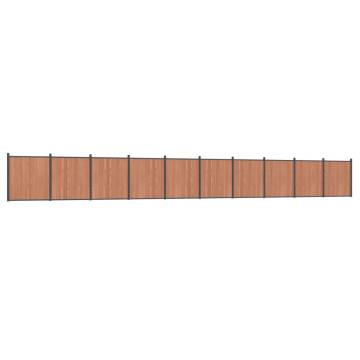 Brown WPC Fence Panel 1737x186 cm - Durable & Stylish