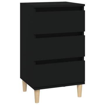 Stylish Black Bedside Cabinet - 40x35x70 cm | HipoMarket