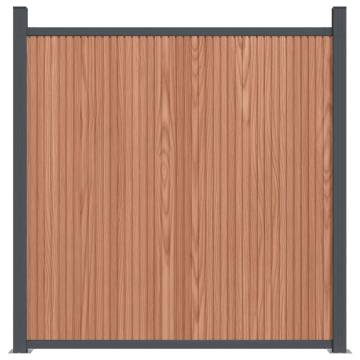 Brown WPC Fence Panel 1737x186 cm - Durable & Stylish