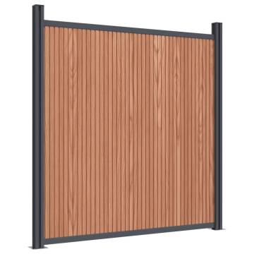 Brown WPC Fence Panel 1737x186 cm - Durable & Stylish