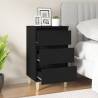 Stylish Black Bedside Cabinet - 40x35x70 cm | HipoMarket