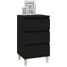 Stylish Black Bedside Cabinet - 40x35x70 cm | HipoMarket