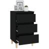 Stylish Black Bedside Cabinet - 40x35x70 cm | HipoMarket