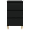 Stylish Black Bedside Cabinet - 40x35x70 cm | HipoMarket