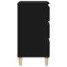 Stylish Black Bedside Cabinet - 40x35x70 cm | HipoMarket