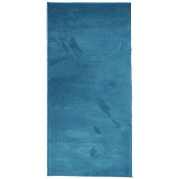 Rug OVIEDO Short Pile Turquoise 100x200 cm - Hipomarket