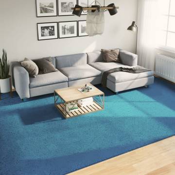 Rug OVIEDO Short Pile Turquoise 300x400 cm - Cozy & Stylish