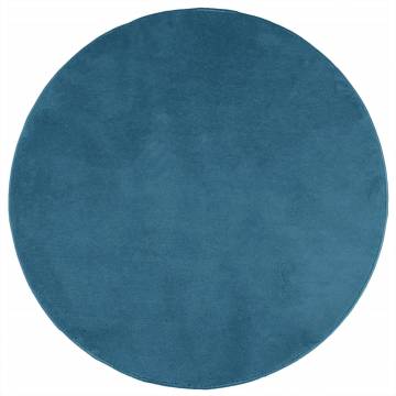 Rug OVIEDO Short Pile Turquoise Ø 280 cm - Hipomarket UK