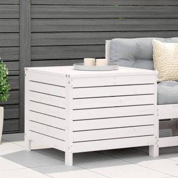 Garden Footstool White - Solid Pine for Outdoor Relaxation