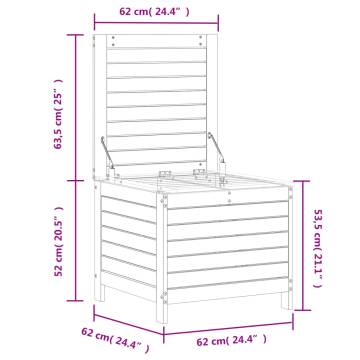 Garden Footstool White - Solid Pine for Outdoor Relaxation