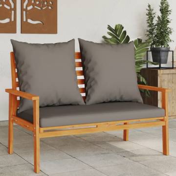 Garden Sofa Bench 120 cm with Cushions - Acacia Wood Furniture