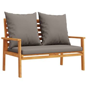 Garden Sofa Bench 120 cm with Cushions - Acacia Wood Furniture