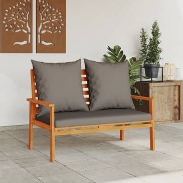 Garden Sofa Bench 120 cm with Cushions - Acacia Wood Furniture