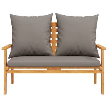 Garden Sofa Bench 120 cm with Cushions - Acacia Wood Furniture