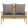 Garden Sofa Bench 120 cm with Cushions - Acacia Wood Furniture