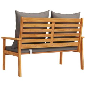 Garden Sofa Bench 120 cm with Cushions - Acacia Wood Furniture