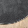 Rug OVIEDO Short Pile Anthracite Ø 80 cm | Hipomarket UK