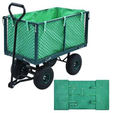 Garden Cart Liner - Durable Green Fabric for Utility Carts