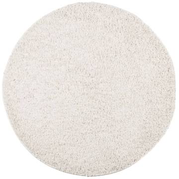 Shaggy Modern Cream Rug Ø 240 cm - Soft & Durable | Hipo Market