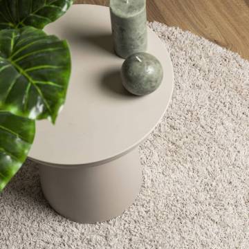 Shaggy Modern Cream Rug Ø 240 cm - Soft & Durable | Hipo Market