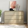 SAUDA Oak Drawer Cabinet - Solid Pine Wood Storage Solution