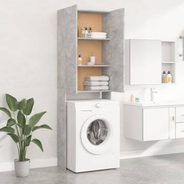 Washing Machine Cabinet Concrete Grey | Stylish & Functional