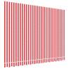 Replacement Fabric Awning - Red and White Stripe 3.5x2.5 m