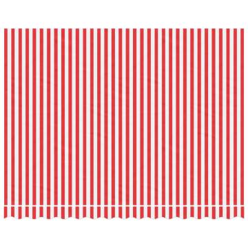 Replacement Fabric Awning - Red and White Stripe 3.5x2.5 m