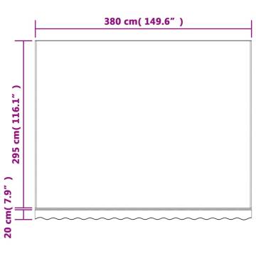 Replacement Fabric for Awning - Multicolour Stripe 4x3 m