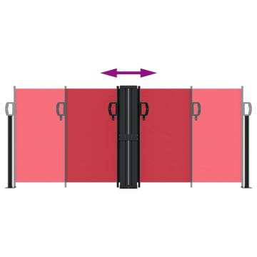 Retractable Side Awning Red - 100x600 cm | Hipomarket UK