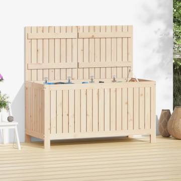 Garden Storage Box 121x55x64 cm - Solid Pine Wood