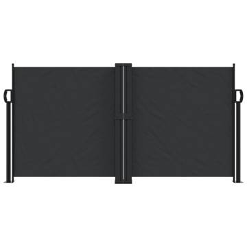 Retractable Side Awning Black 120x600 cm - Privacy Screen