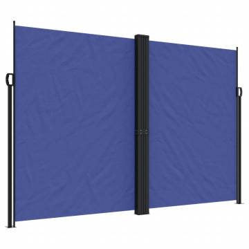 Retractable Side Awning Blue 220x600 cm - Private Oasis