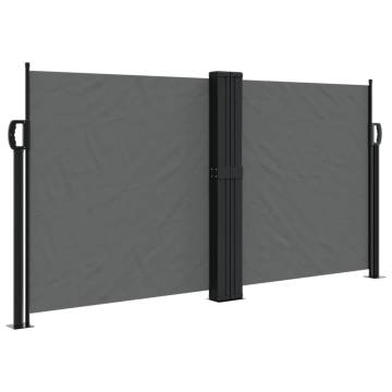 Retractable Side Awning Anthracite 120x1000 cm | HipoMarket