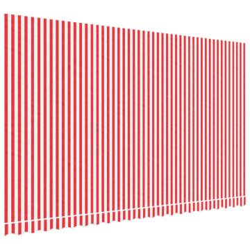 Replacement Awning Fabric - Red & White Stripe 5x3m