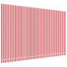 Replacement Awning Fabric - Red & White Stripe 5x3m