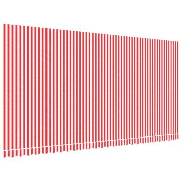 Replacement Fabric for Awning - Red & White Stripe 6x3 m