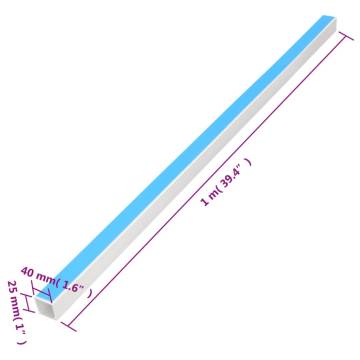 Cable Trunking Self-Adhesive 40x25 mm - 30 m PVC | HipoMarket